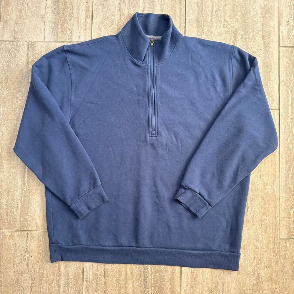 Lululemon Steady State Half Zip Pullover Slate Blue French Terry Sweatshirt 3X